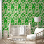 Art Deco Pattern 01 - Forest Green on Off-White Wallpaper<br><div class="desc">Art Deco Pattern 01 - Forest Green on Off-White</div>