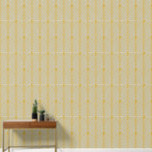 Art Deco Pattern 04 - Deco Gold on Off-White Wallpaper<br><div class="desc">Art Deco Pattern 04 - Deco Gold on Off-White</div>
