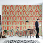 Art Deco Pattern 05 - Dali's Red on Off-White Wallpaper<br><div class="desc">Art Deco Pattern 05 - Dali's Red on Off-White</div>