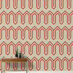 Art Deco Pattern 05 - Escher Red on Off-White Wallpaper<br><div class="desc">Art Deco Pattern 05 - Escher Red on Off-White</div>