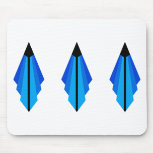 Art Deco pattern 3 in blue Mouse Pad