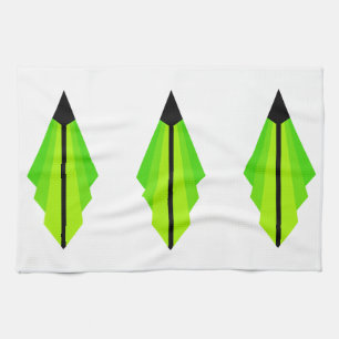 Art Deco pattern 3 in Light Green Tea Towel