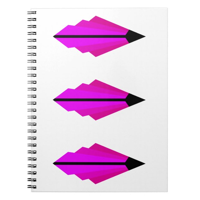 Art Deco Pattern 3 in Pink Notebook (Front)