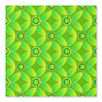Art Deco pattern - bright green