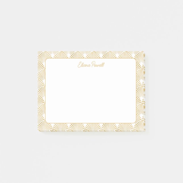 Art Deco Pattern Elegant Gatsby Custom Stationery Post-it Notes (Front)