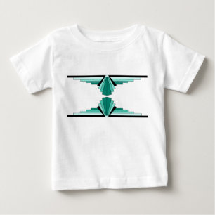 Art Deco Pattern in Green Baby T-Shirt