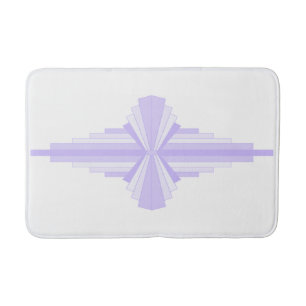 Art Deco Pattern in Lilac Bath Mat