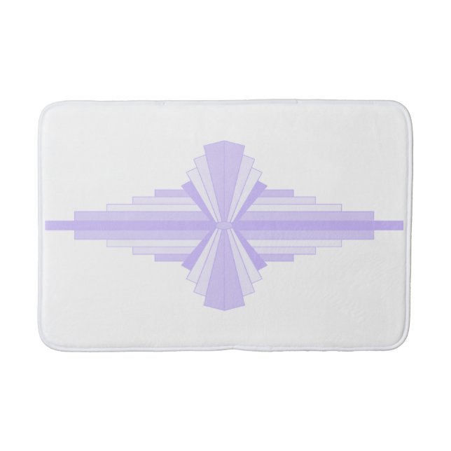 Art Deco Pattern in Lilac Bath Mat (Front)