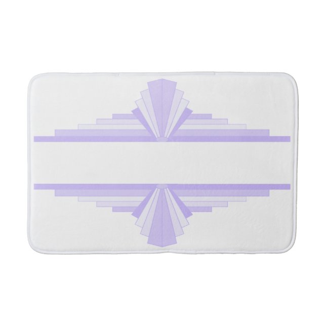 Art Deco Pattern in Lilac Bath Mat (Front)