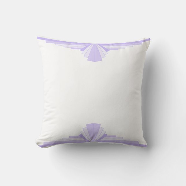 Art Deco Pattern in Lilac Cushion (Front)