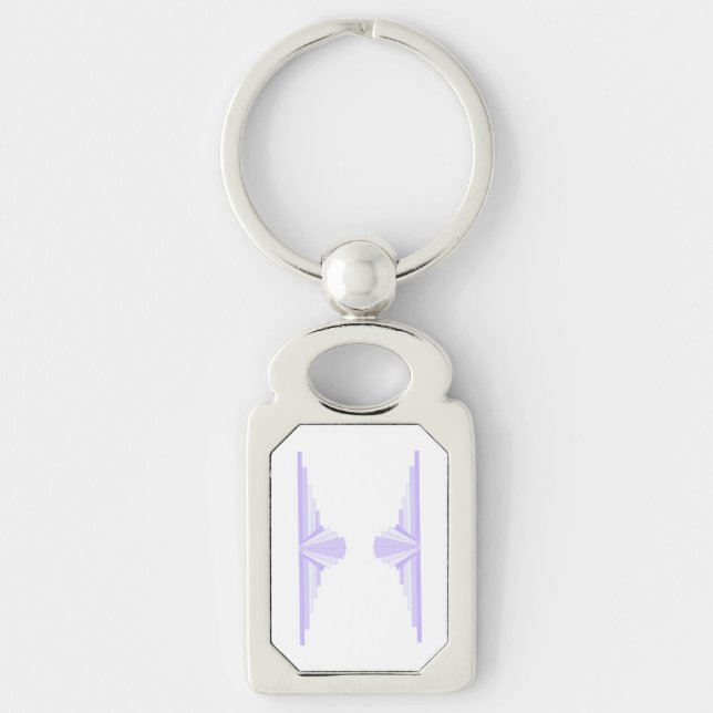Art Deco Pattern in Lilac Key Ring (Front)