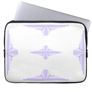 Art Deco Pattern in Lilac Laptop Sleeve