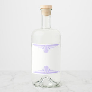 Art Deco Pattern in Lilac Liquor Bottle Label