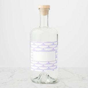 Art Deco Pattern in Lilac Liquor Bottle Label