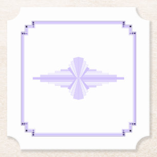 Art Deco Pattern in Lilac Paper Coaster