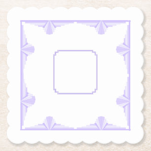 Art Deco Pattern in Lilac Paper Coaster