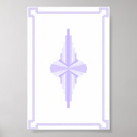 Art Deco Pattern in Lilac