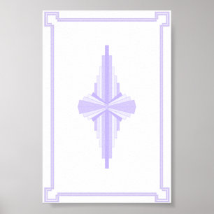 Art Deco Pattern in Lilac Poster