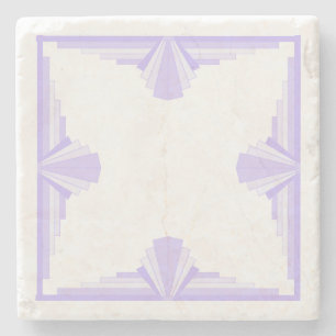 Art Deco Pattern in Lilac Stone Coaster