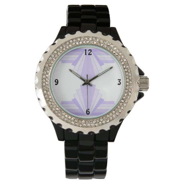 Art Deco Pattern in Lilac Watch (Front)