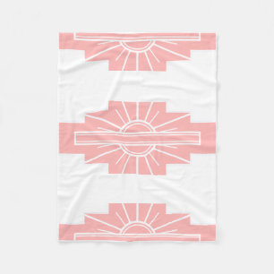 Art Deco Pattern in Peach Fleece Blanket