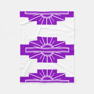 Art Deco Pattern in Purple Fleece Blanket