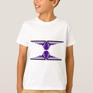 Art Deco Pattern in Purples T-Shirt