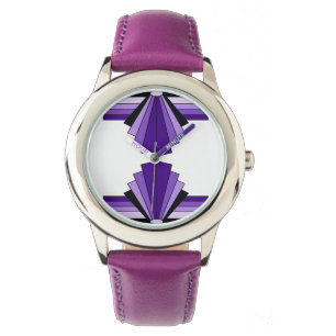 Art Deco Pattern in Purples Watch