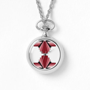 Art Deco Pattern in Reds Watch