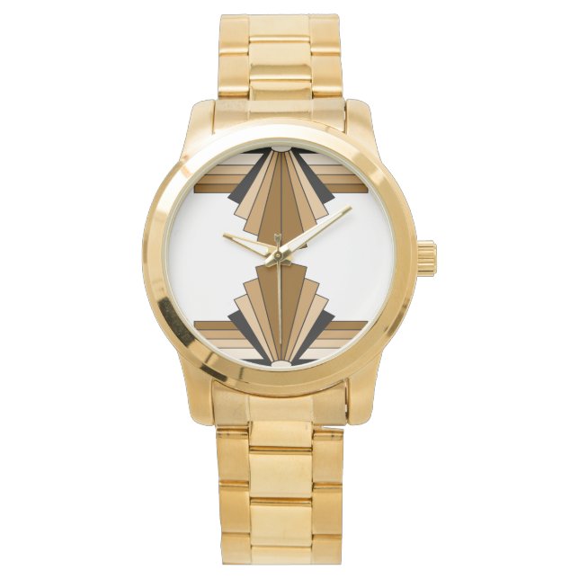 Art Deco Pattern in Tans Watch (Front)