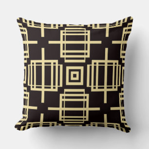 Art Deco Pattern Minimalistic Geometric Design  Cushion