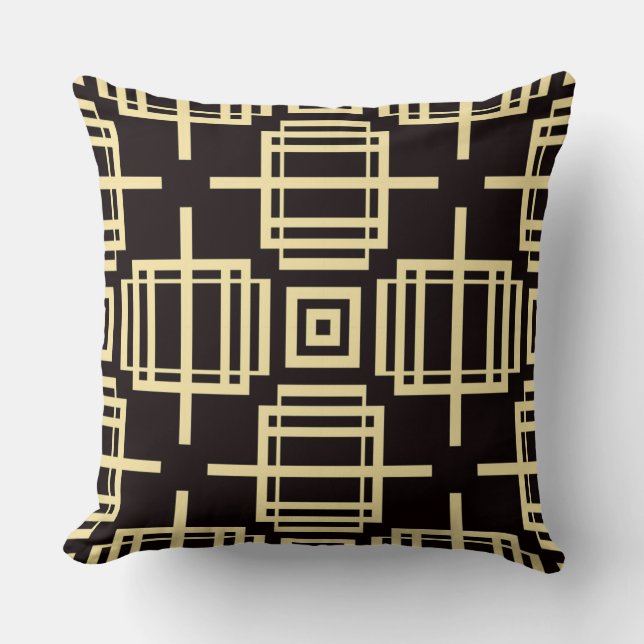 Art Deco Pattern Minimalistic Geometric Design  Cushion (Front)