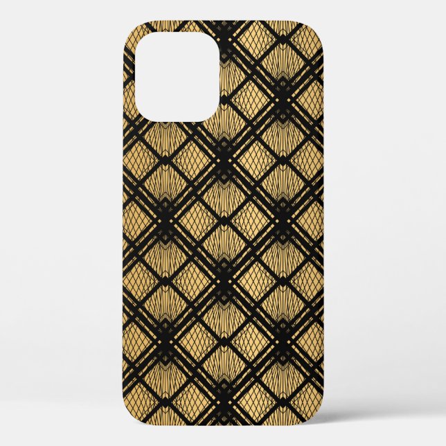 Art Deco Pattern. Seamless black and gold backgrou Case-Mate iPhone Case (Back)