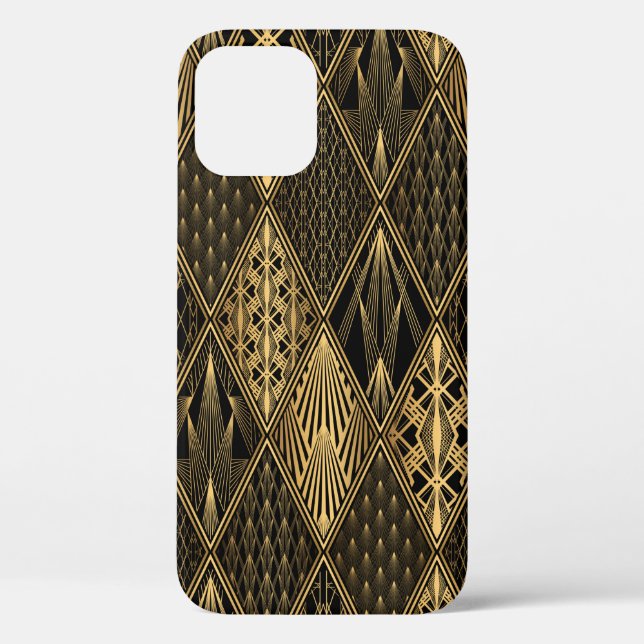 Art Deco Pattern. Seamless black and gold backgrou Case-Mate iPhone Case (Back)