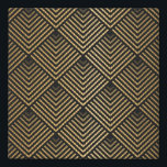 Art Deco Pattern. Seamless black and gold backgrou Faux Canvas Print<br><div class="desc">Art Deco Pattern. Seamless black and gold background. Scales or shells crisscross ornament. Minimalistic geometric design. Vintage lines. 1920-30s motifs. Luxury vintage illustration</div>