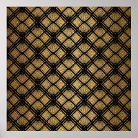 Art Deco Pattern. Seamless black and gold backgrou