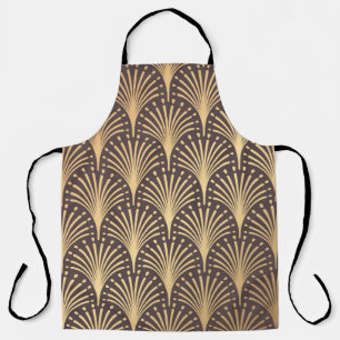 Art Deco Pattern. Seamless golden background. Mini Apron