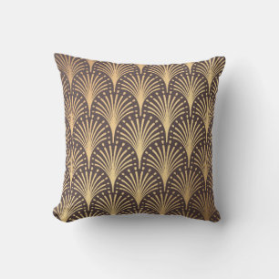 Art Deco Pattern. Seamless golden background. Mini Cushion