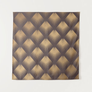 Art Deco Pattern. Seamless golden background. Mini Tapestry