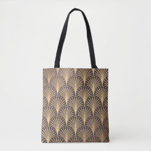 Art Deco Pattern. Seamless golden background. Mini Tote Bag