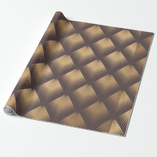 Art Deco Pattern. Seamless golden background. Mini Wrapping Paper