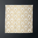 Art Deco Pattern. Seamless white and gold backgrou Tapestry<br><div class="desc">Art Deco Pattern. Seamless white and gold background. Metallic shells or scales lace ornament. Minimalistic geometric design. Vintage lines. 1920-30s motifs. Luxury vintage wedding decoration</div>
