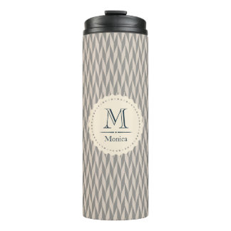 Art deco pattern thermal tumbler