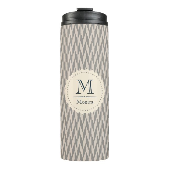 Art deco pattern thermal tumbler (Front)