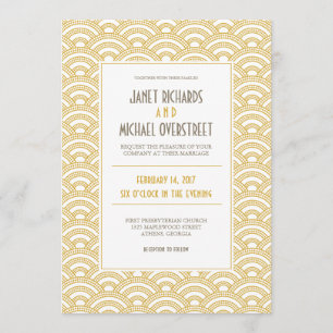 Art Deco Pattern Wedding Invitation
