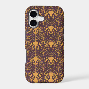 Art Deco pattern with fan-shaped motifs