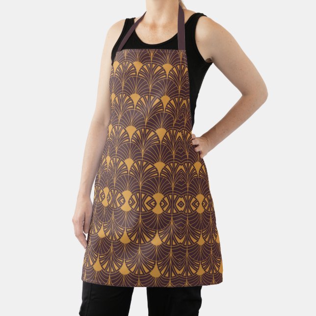 Art Deco pattern with fan-shaped motifs  Apron (Insitu)
