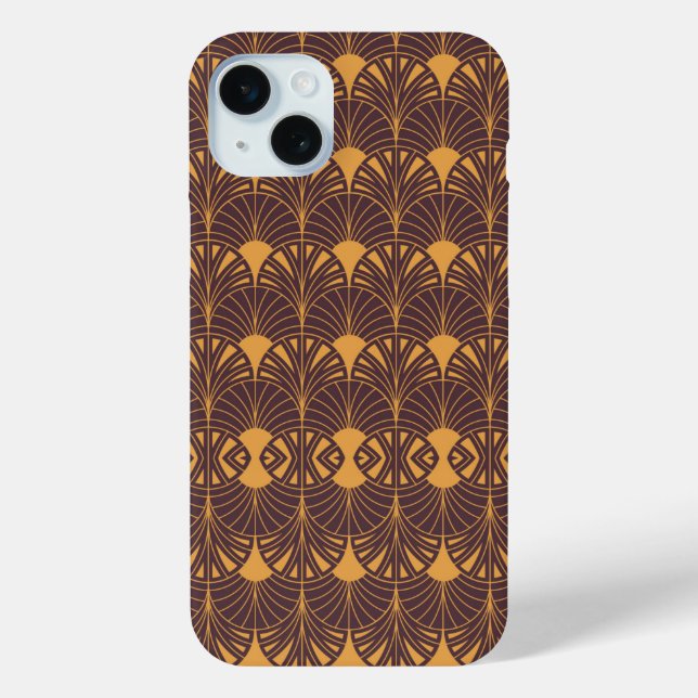 Art Deco pattern with fan-shaped motifs  Case-Mate iPhone Case (Back)