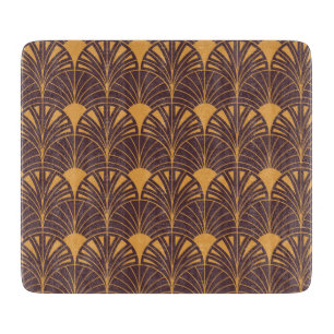 Art Deco pattern with fan-shaped motifs Cutting Board