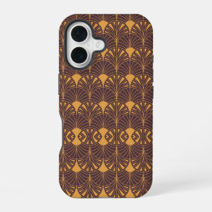 Art Deco pattern with fan-shaped motifs iPhone 16 Case